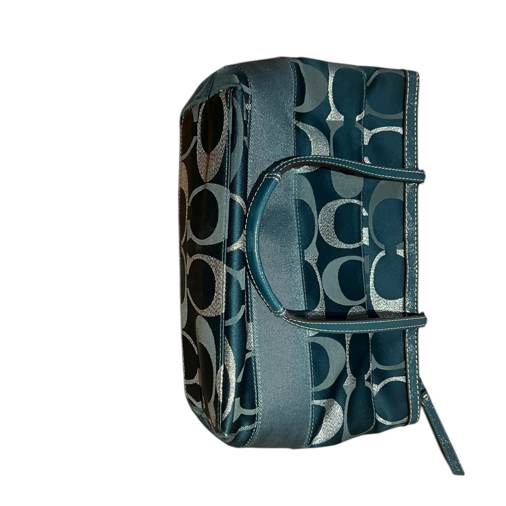 Coach - Blue and Silver Bag - Small Canvas - 14 inch length and 9 inches height - Picture 5 of 10